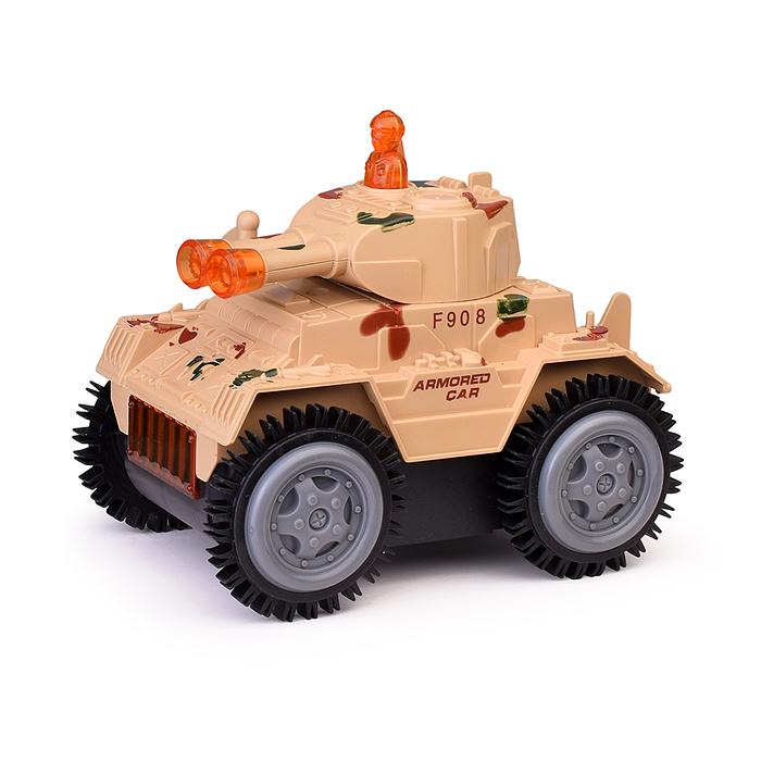 Машина-перевертыш 9805C "Полигон" (свет) в коробке