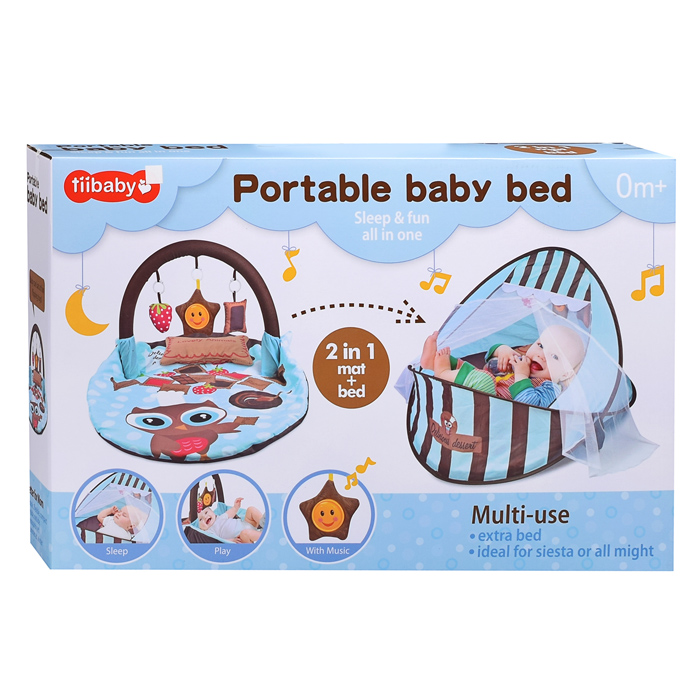 Детский развивающий коврик 66527 "Зайка" с защитной вуалью, со звуком, в коробке