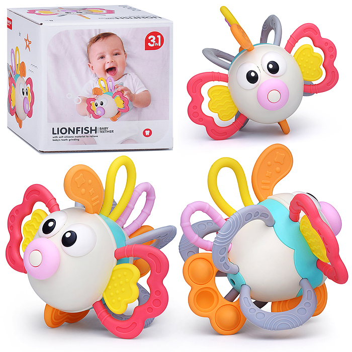 Игрушка грызунок 6059 "Рыбка" в коробке