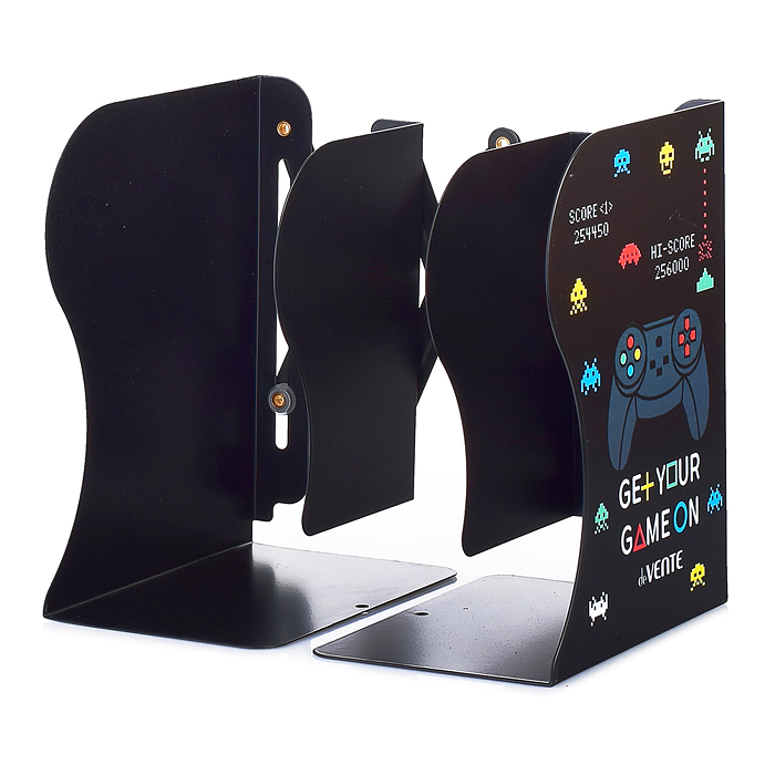 Подставка для учебников и книг "Game ON" 19x14,7x9 см, металлическая, телескопическая, окра