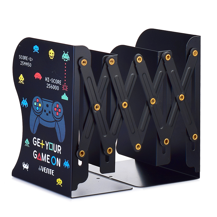 Подставка для учебников и книг "Game ON" 19x14,7x9 см, металлическая, телескопическая, окра