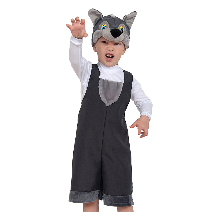 Фото к товару Изделие швейное "Набор карнавальный "Волчонок" ткань-плюш (3-6 лет, рост 98-116 см) Изделие швейное "Набор карнавальный "Волчонок" ткань-плюш (3-6 лет, рост 98-116 см)