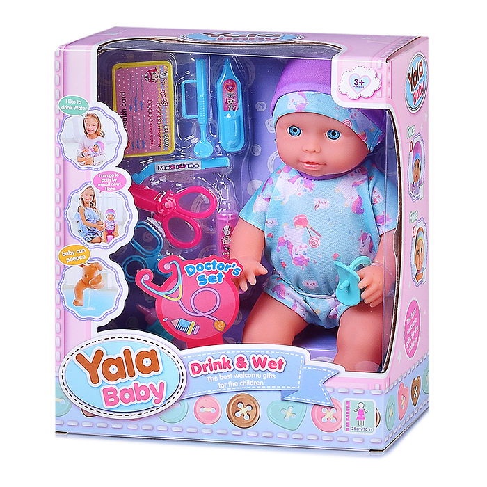 Фото к товару Пупс YL2325E-A "Сонечка" с аксессуарами, в коробке Пупс YL2325E-A "Сонечка" с аксессуарами, в коробке