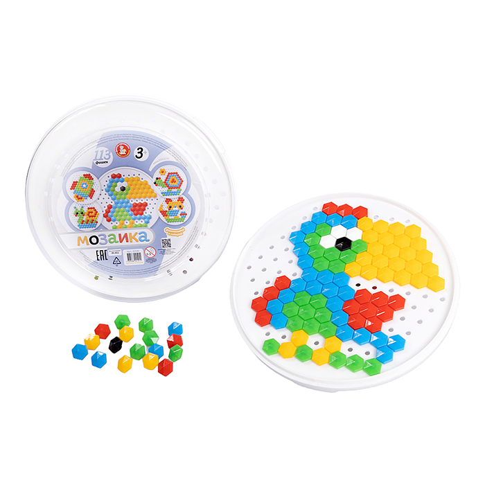 Мозаика круглая "Попугай" 113 эл