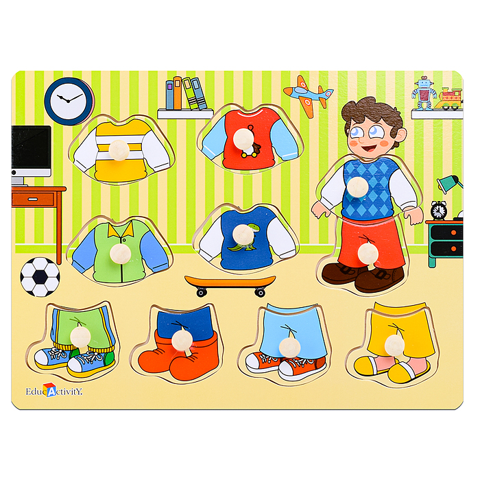 Пазл-вкладыш D1401 "Одень мальчика"