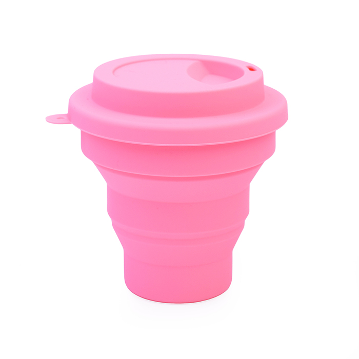 Стакан для ИЗО "School" силиконовый, складной, в собранном виде 80x90x80 мм, в сложенном 80