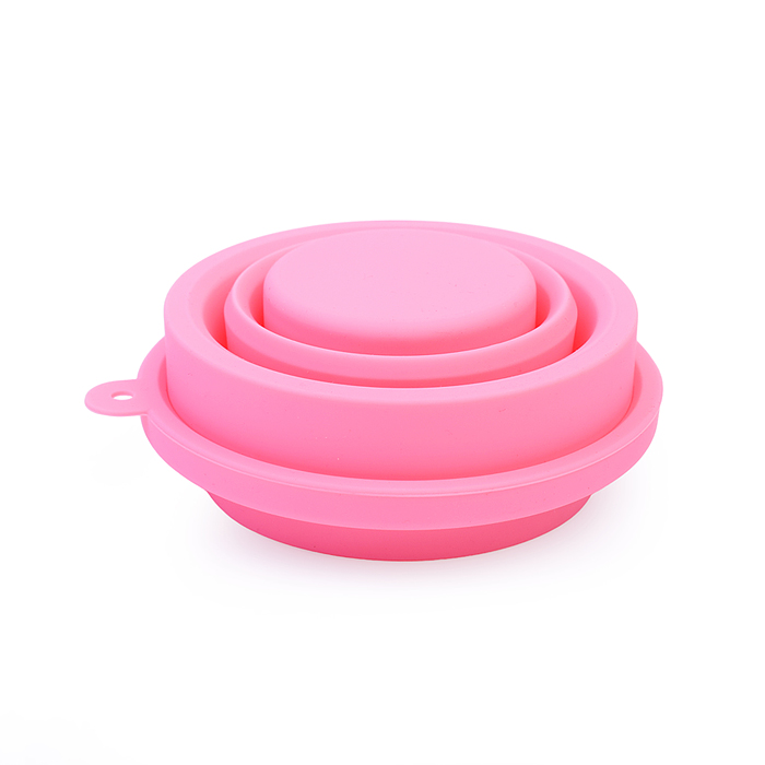 Стакан для ИЗО "School" силиконовый, складной, в собранном виде 80x90x80 мм, в сложенном 80