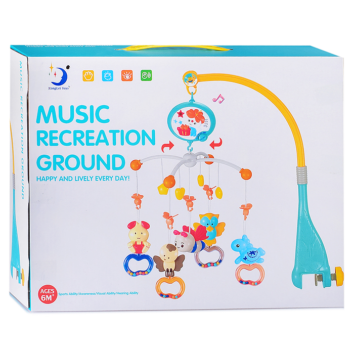 Мобиль HL2020-43 "Яркое детство" музыкальный, на кроватку, в коробке