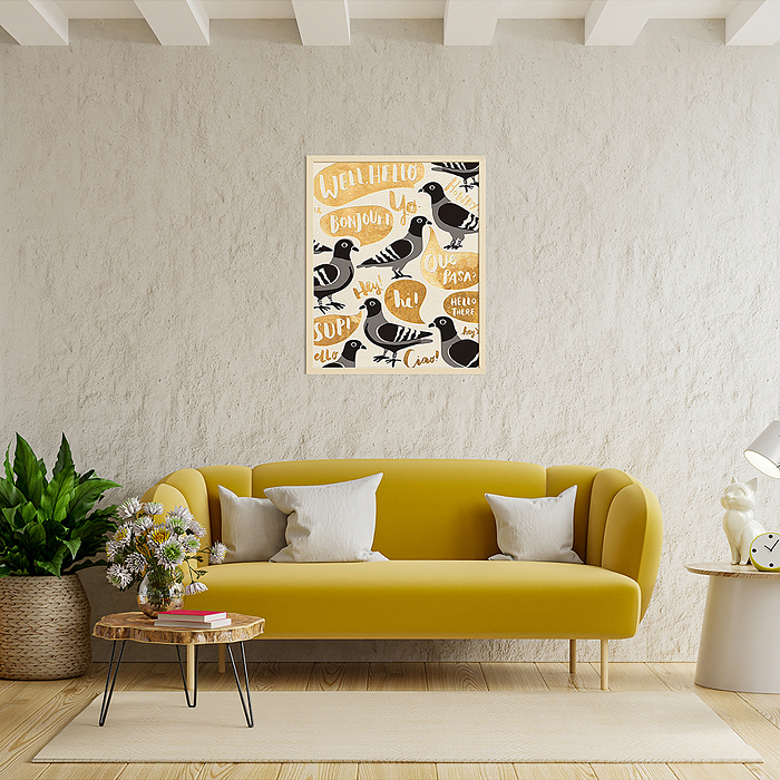 Картина по номерам 40х50 "Голуби" с поталью (4 цвета)