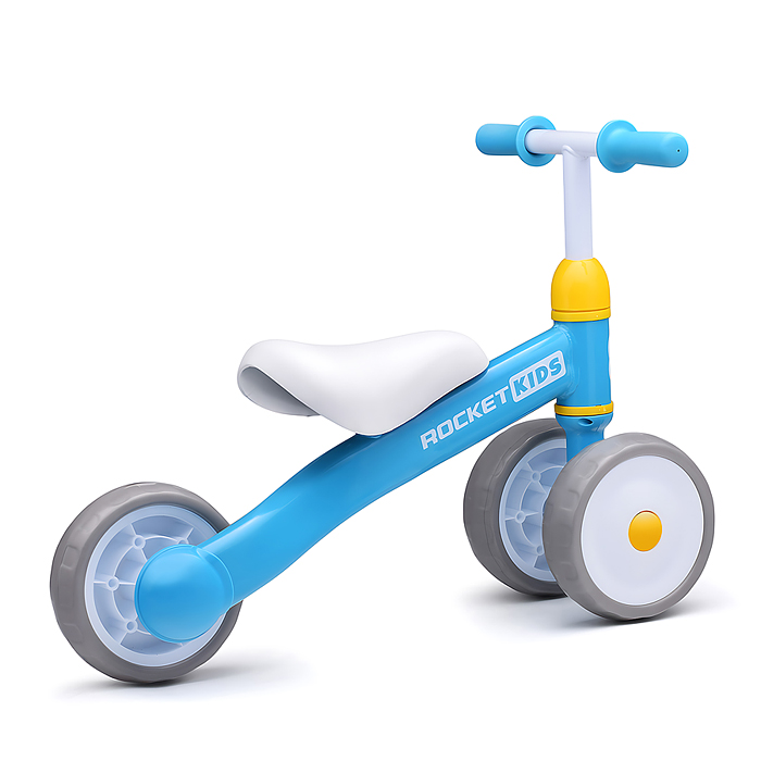 Фото к товару Беговел трехколесный Rocket 134-BL, колеса EVA, цвет синий Беговел трехколесный Rocket 134-BL, колеса EVA, цвет синий