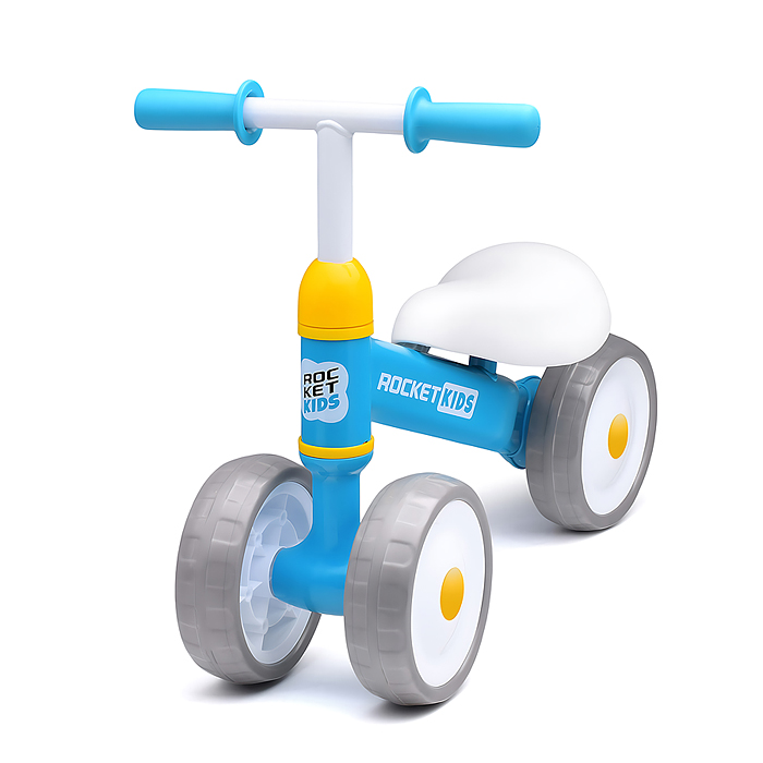 Фото к товару Беговел трехколесный Rocket 134-BL, колеса EVA, цвет синий Беговел трехколесный Rocket 134-BL, колеса EVA, цвет синий