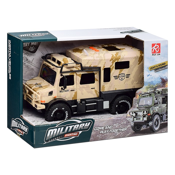 Машина RJ6897 "Военный броневик" (свет, звук) в коробке