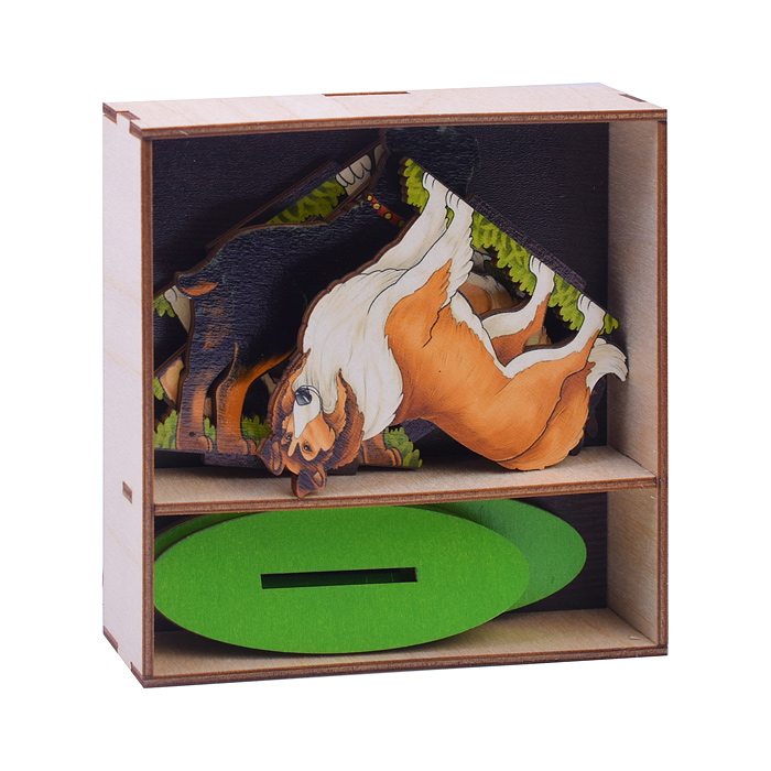 Игровой набор в коробке "Собаки служебные" (дерево) 