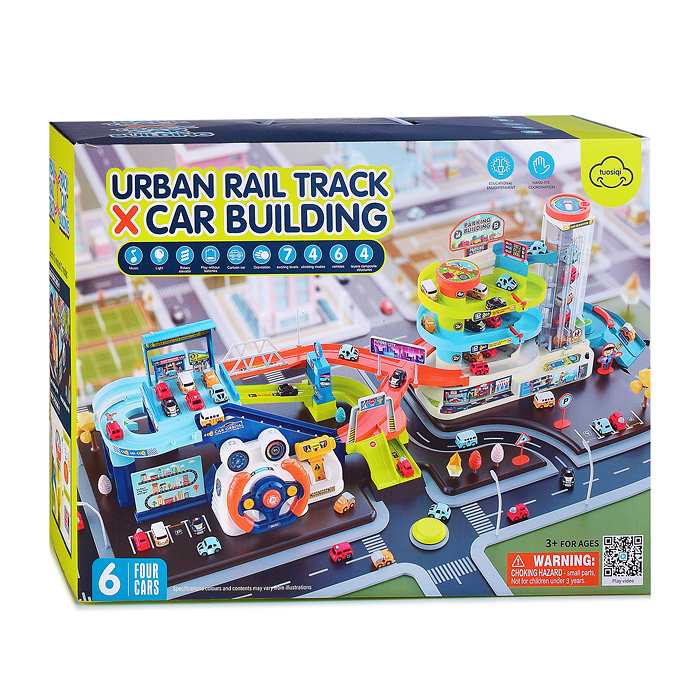 Паркинг T103-55Y "Городская автостоянка с рулем" в коробке