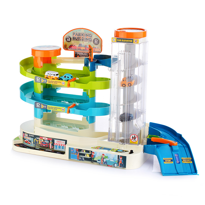 Паркинг T103-55Y "Городская автостоянка с рулем" в коробке