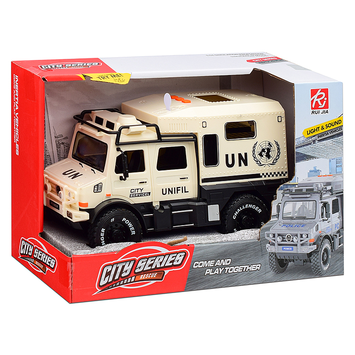 Машина RJ5522C "Броневик" (свет, звук) в коробке