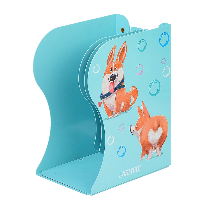 Подставка для учебников и книг "Hey Corgi" 19x14,7x9 см, металлическая, телескопическая