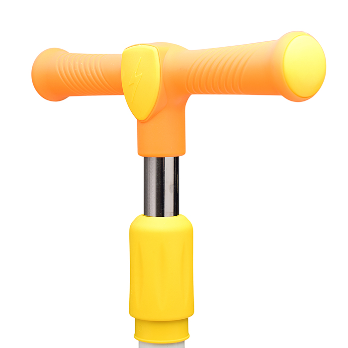 Самокат U001568Y 3-х. кол., колеса световые PU, желтый, в коробке