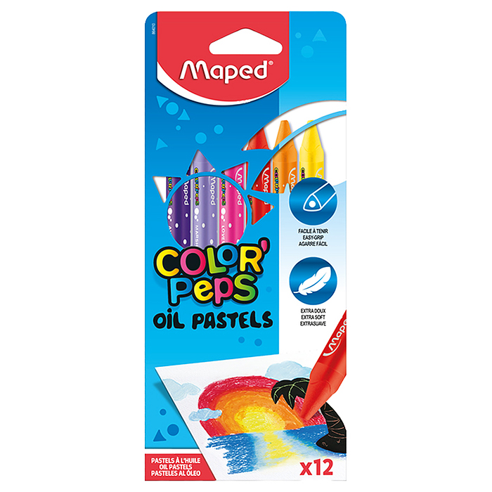 Масляные мелки "Color' peps" картонная коробка, 12 цв. 
