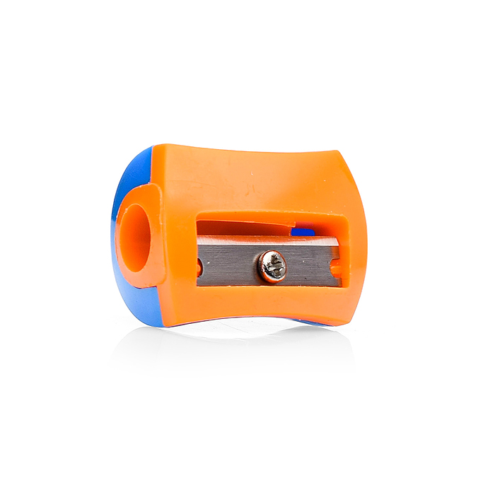 Точилка для карандашей, 1 отверстие, без контейнера, пластмассовая, в пластиковой тубе, асс