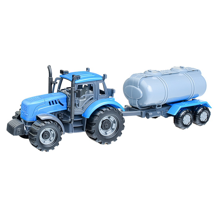 Фото к товару Трактор "Прогресс" с прицепом-цистерной инерционный (синий) (в коробке) Трактор "Прогресс" с прицепом-цистерной инерционный (синий) (в коробке)