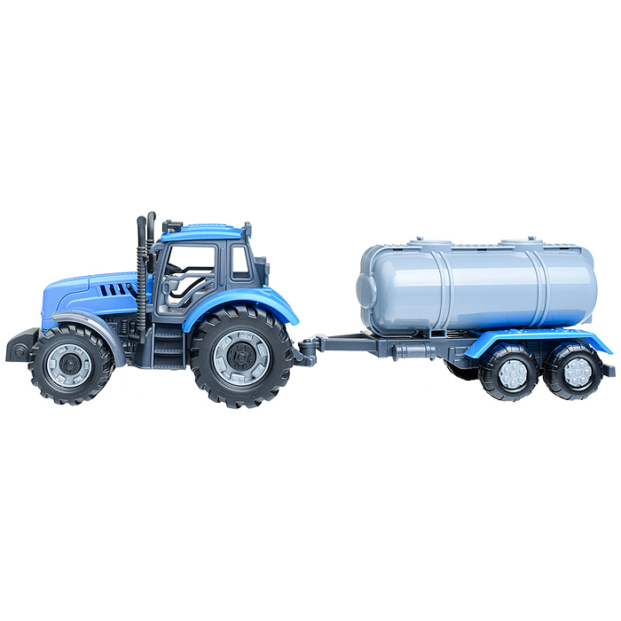 Фото к товару Трактор "Прогресс" с прицепом-цистерной инерционный (синий) (в коробке) Трактор "Прогресс" с прицепом-цистерной инерционный (синий) (в коробке)