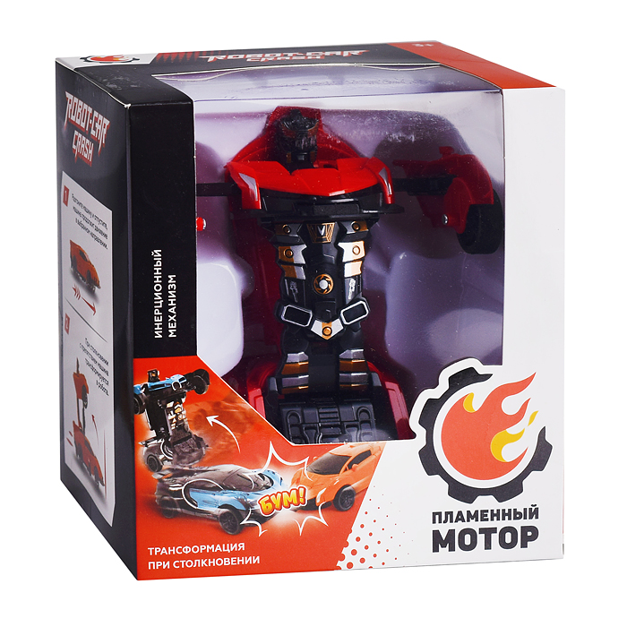 Фото к товару Трансформер Робот-машина Краш, инерц. механизм, красный Трансформер Робот-машина Краш, инерц. механизм, красный