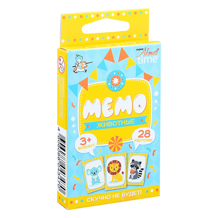 Игра настольная "Мемо" Животные. серия АКТИВ time