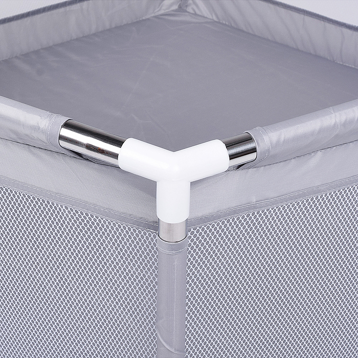 Манеж детский М9-4 шестигранный с баскетбольным кольцом (113*130*65) цвет серый