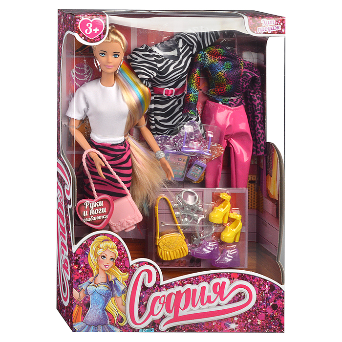 Фото к товару Кукла София 29 см, (руки и ноги сгиб, 2 комплекта одежды, акс,) в коробке Кукла София 29 см, (руки и ноги сгиб, 2 комплекта одежды, акс,) в коробке