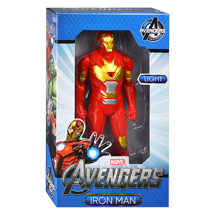 Фигурка "Железный человек" свет, коробка 17*6*30см - в кор.2*30шт