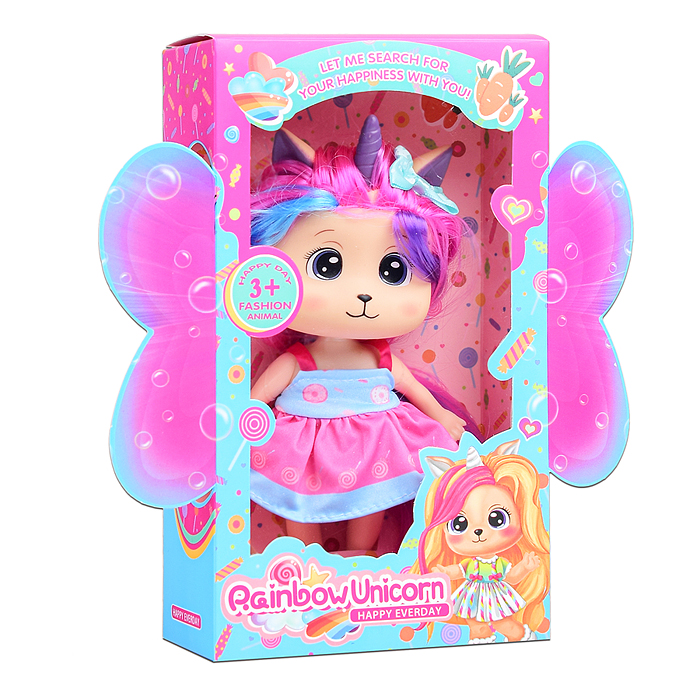 Кукла-единорожка 6114A "Эвелина" в коробке
