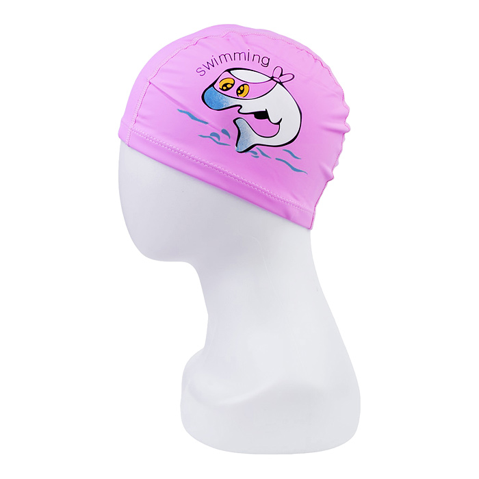 Шапочка для плавания 00-4088 с рисунком, цвет микс, в пакете