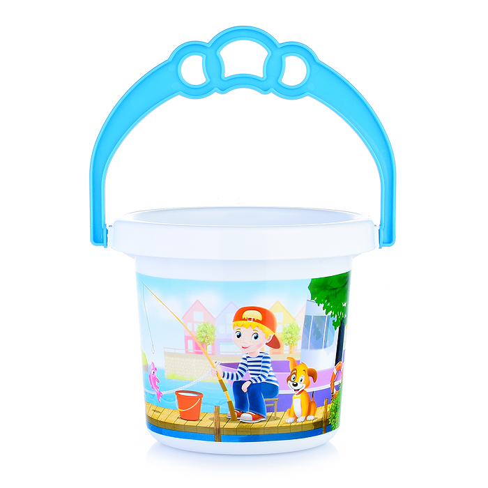 Песочный набор №154 (ведро 0,8 л термо, сито,  совок 19 см, грабли 19см)