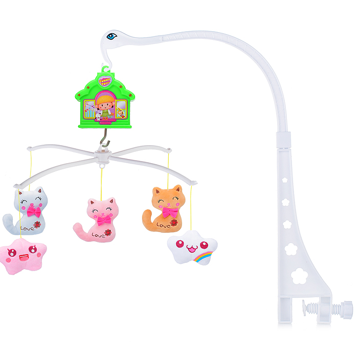 Фото к товару Мобиль 699-11A "Веселые котятки" на кроватку, в коробке Мобиль 699-11A "Веселые котятки" на кроватку, в коробке