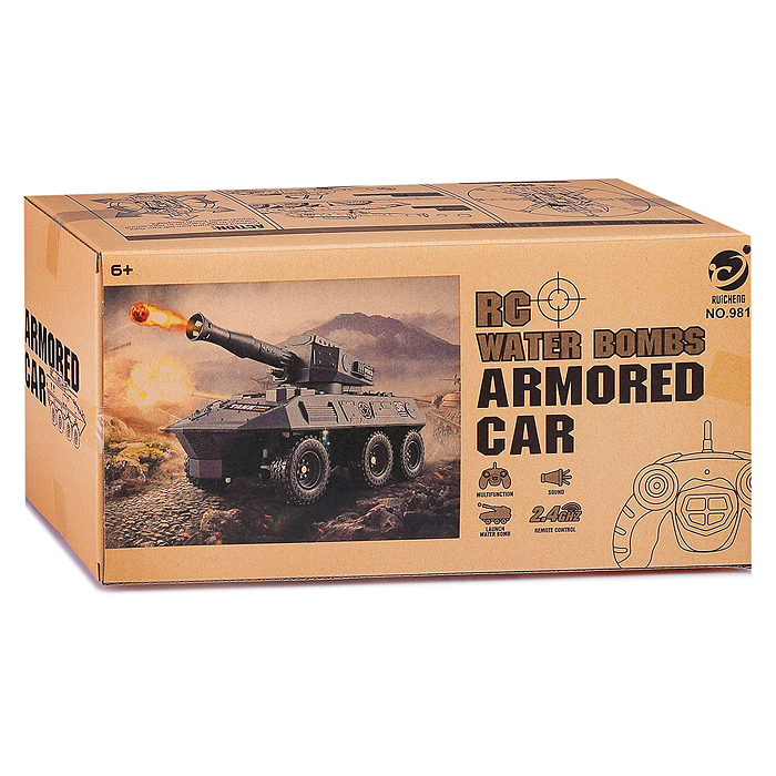 Бронемашина 981 р/у с пушкой, 27 MHz, в коробке