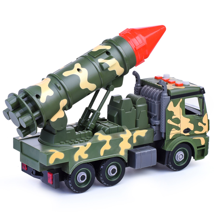 Машина JK2023-12 "Военная" с ракетой, в коробке