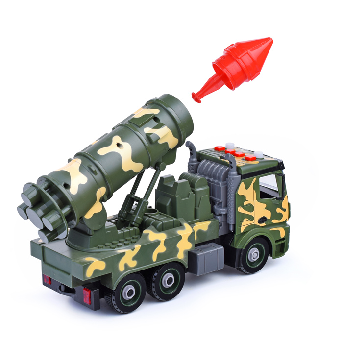 Машина JK2023-12 "Военная" с ракетой, в коробке