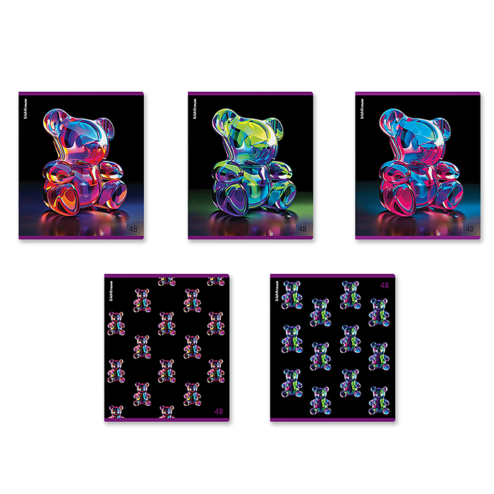 Тетрадь 48 л. клетка, Jelly Bear