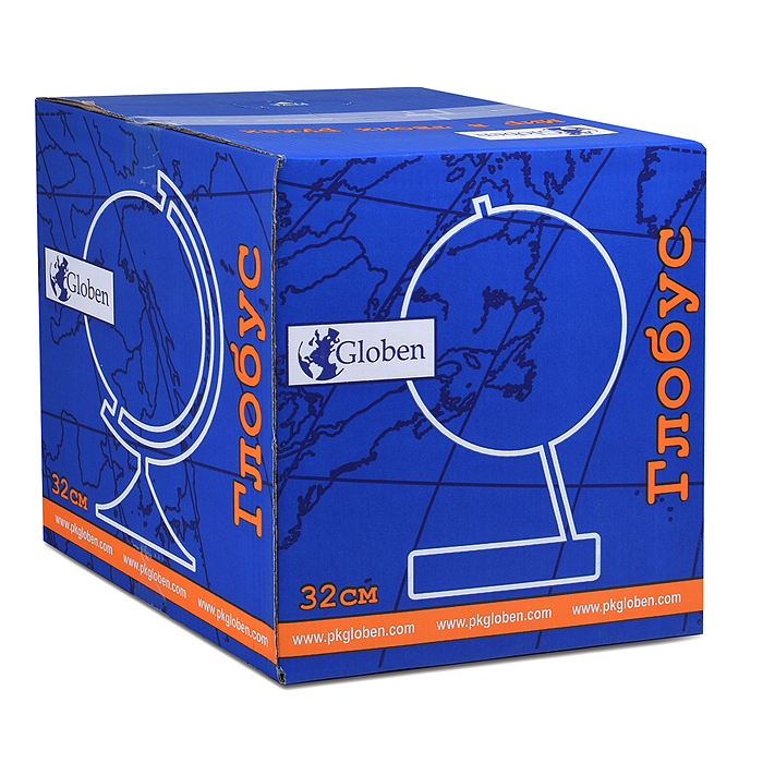 Глобус Земли физический 320мм с подсветкой Классик 