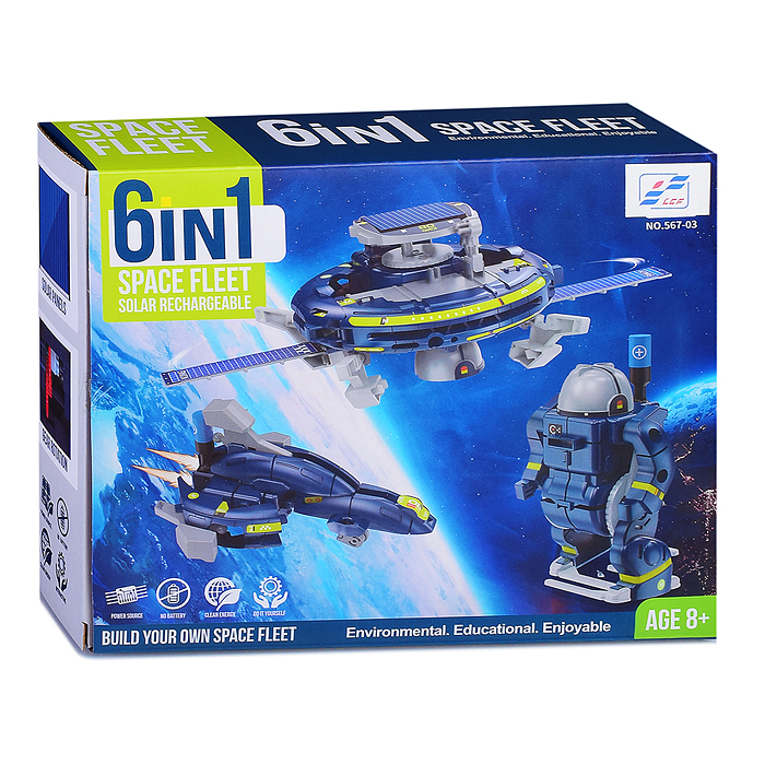 Набор транспорта 567-03 "Космос" 6в1, в коробке