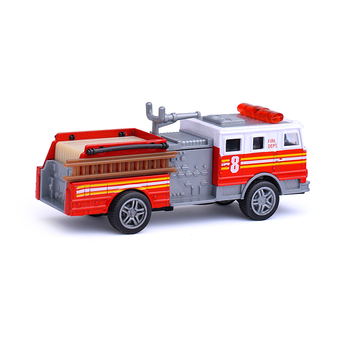 Фото к товару Машина F1126-2M "Пожарная" (металл) на батарейках, в коробке Машина F1126-2M "Пожарная" (металл) на батарейках, в коробке