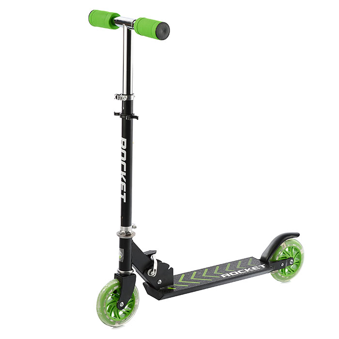 Самокат-снегокат R0006 в коробке (зеленый)