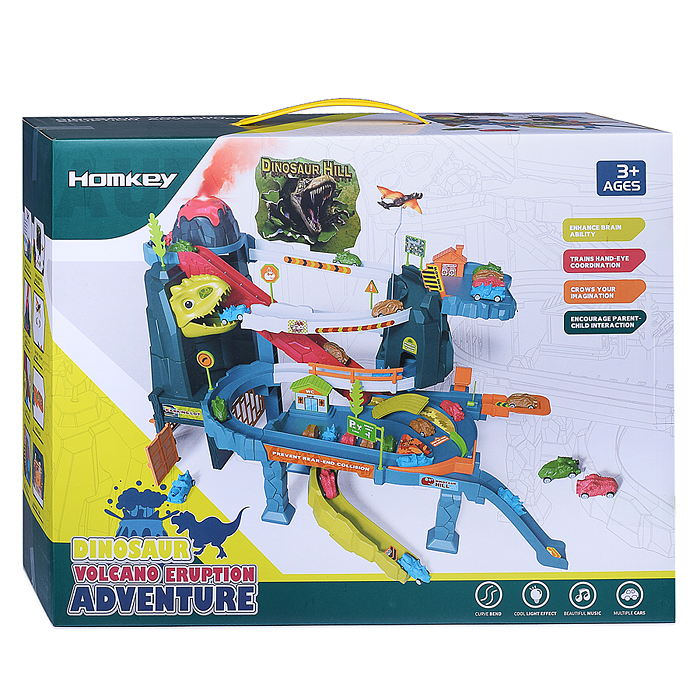 Паркинг-Трек 5505A "Вулканический холм с динозавром" в коробке
