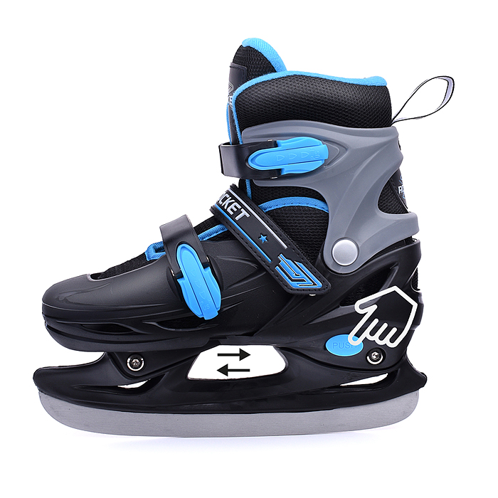 Фото к товару Коньки R0009 детские M черно-синие Коньки R0009 детские M черно-синие