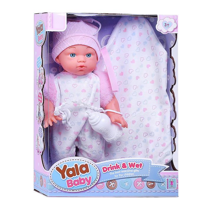 Фото к товару Пупс YL2435B-B "Аврора" с аксессуарами, в коробке Пупс YL2435B-B "Аврора" с аксессуарами, в коробке