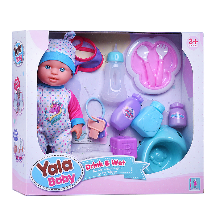 Фото к товару Пупс YL2430E-E "Любаня" с аксессуарами, в коробке Пупс YL2430E-E "Любаня" с аксессуарами, в коробке