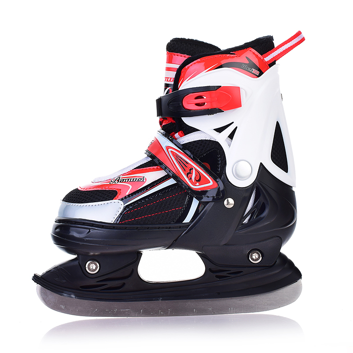 Фото к товару Коньки 00-3111 (размер S30-34) красные, в сумке Коньки 00-3111 (размер S30-34) красные, в сумке