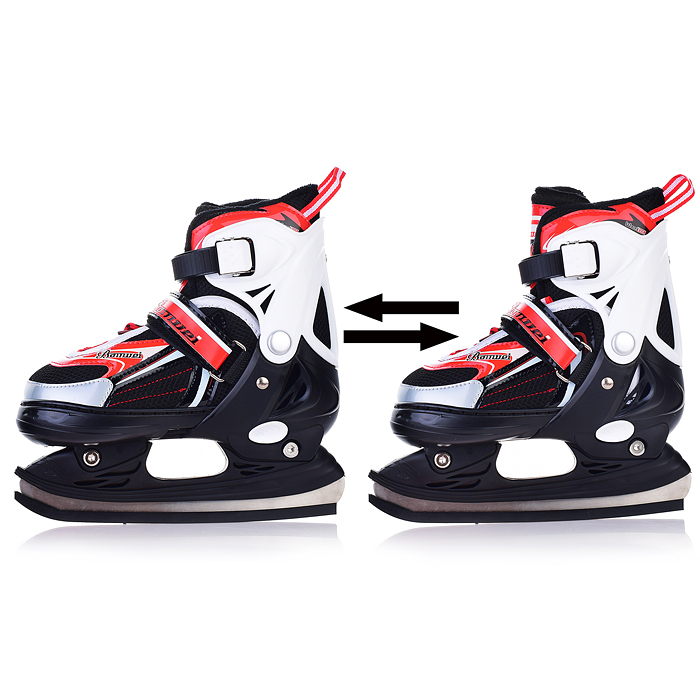 Фото к товару Коньки 00-3111 (размер S30-34) красные, в сумке Коньки 00-3111 (размер S30-34) красные, в сумке