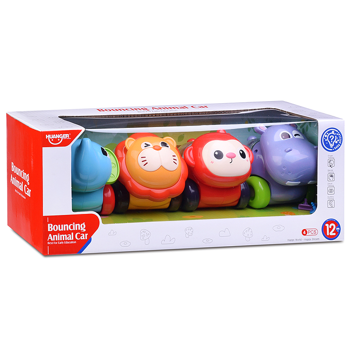 Набор погремушек HE8068 "Веселые машинки" в коробке 